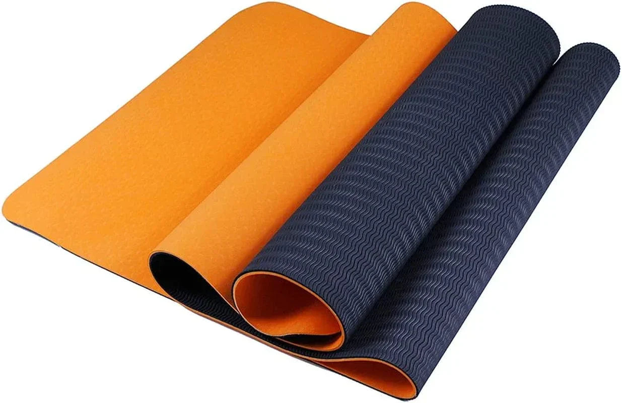 Attraction Design Yoga Mat Non Slip Exercise Mat Extra Thick Workout Mat for Yoga, Eco Friendly Exercise Yoga Mat High Density Fitness Pilates Mat with Carrying Strap, 72"X 24"X 6Mm