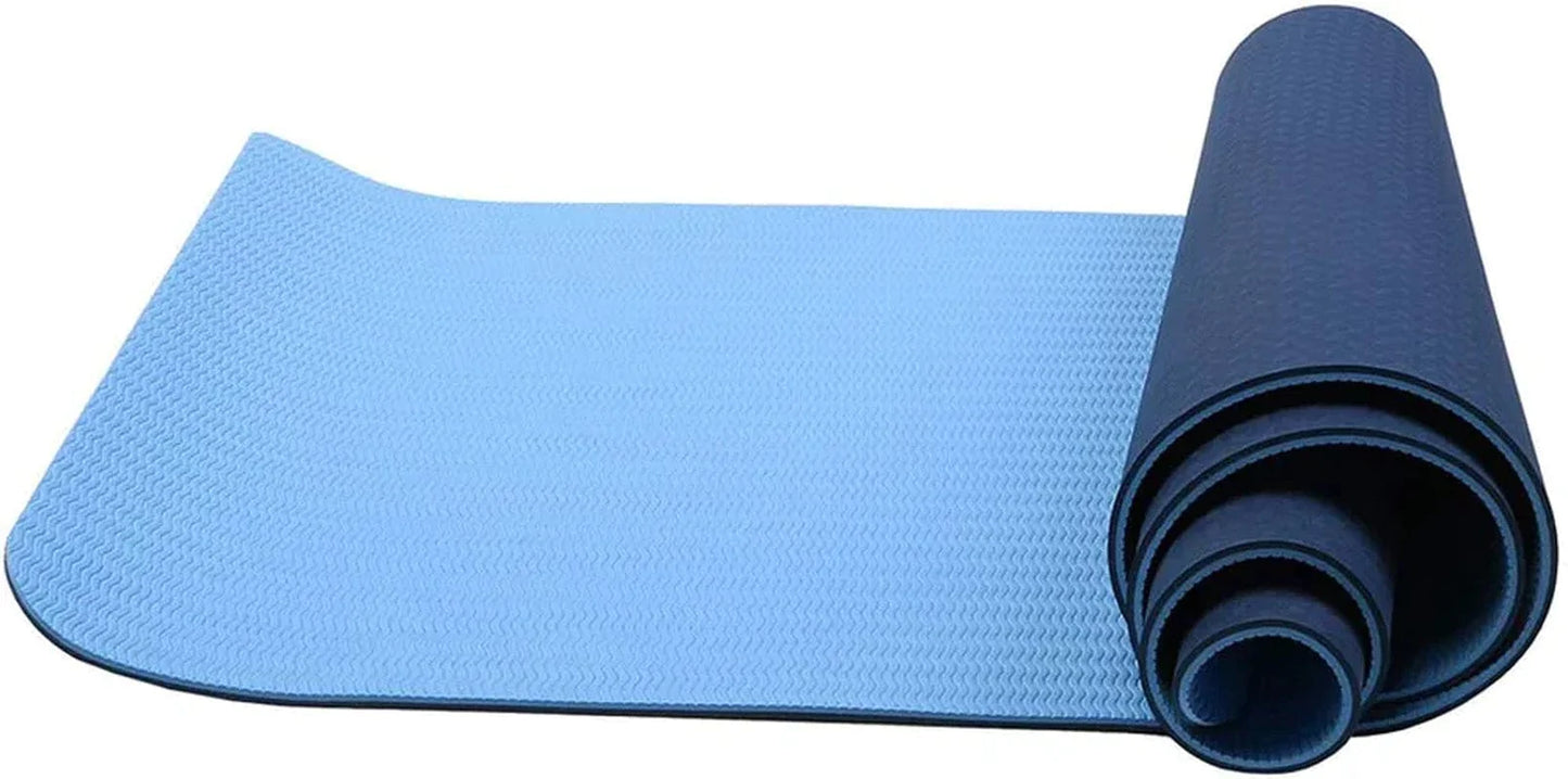 Attraction Design Yoga Mat Non Slip Exercise Mat Extra Thick Workout Mat for Yoga, Eco Friendly Exercise Yoga Mat High Density Fitness Pilates Mat with Carrying Strap, 72"X 24"X 6Mm
