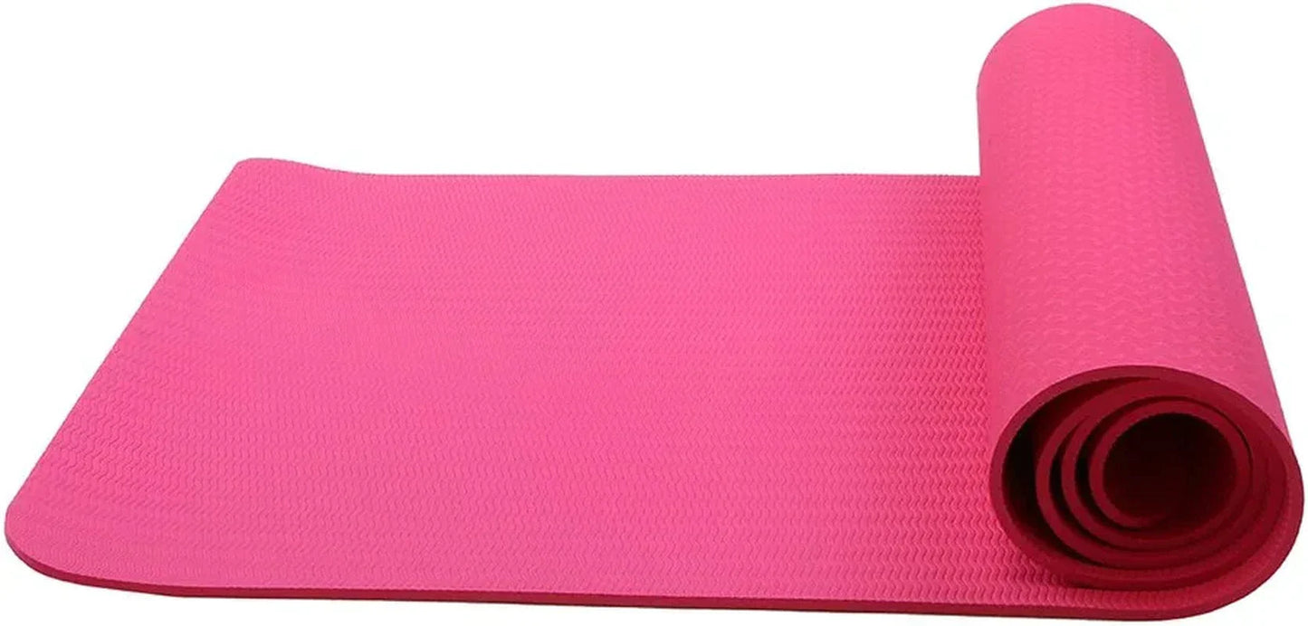 Attraction Design Yoga Mat Non Slip Exercise Mat Extra Thick Workout Mat for Yoga, Eco Friendly Exercise Yoga Mat High Density Fitness Pilates Mat with Carrying Strap, 72"X 24"X 6Mm