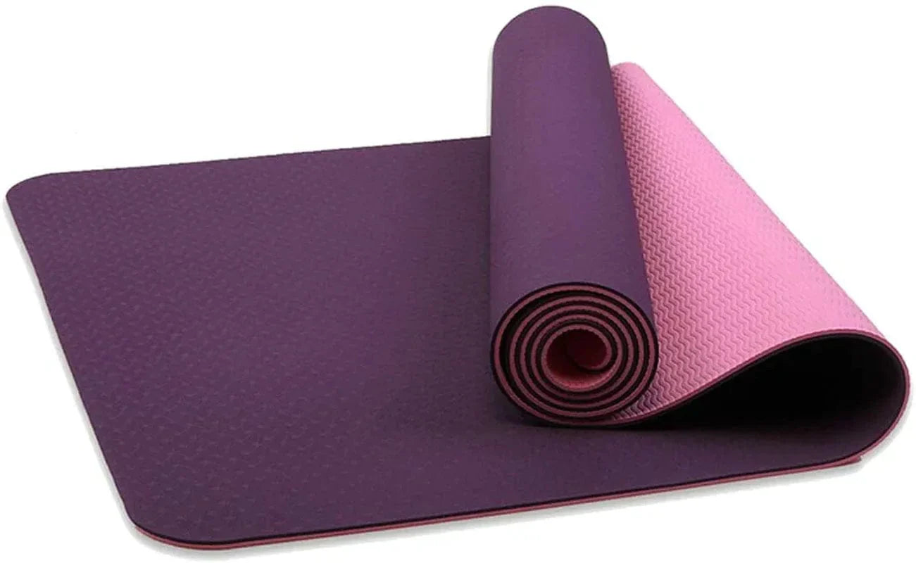 Attraction Design Yoga Mat Non Slip Exercise Mat Extra Thick Workout Mat for Yoga, Eco Friendly Exercise Yoga Mat High Density Fitness Pilates Mat with Carrying Strap, 72"X 24"X 6Mm