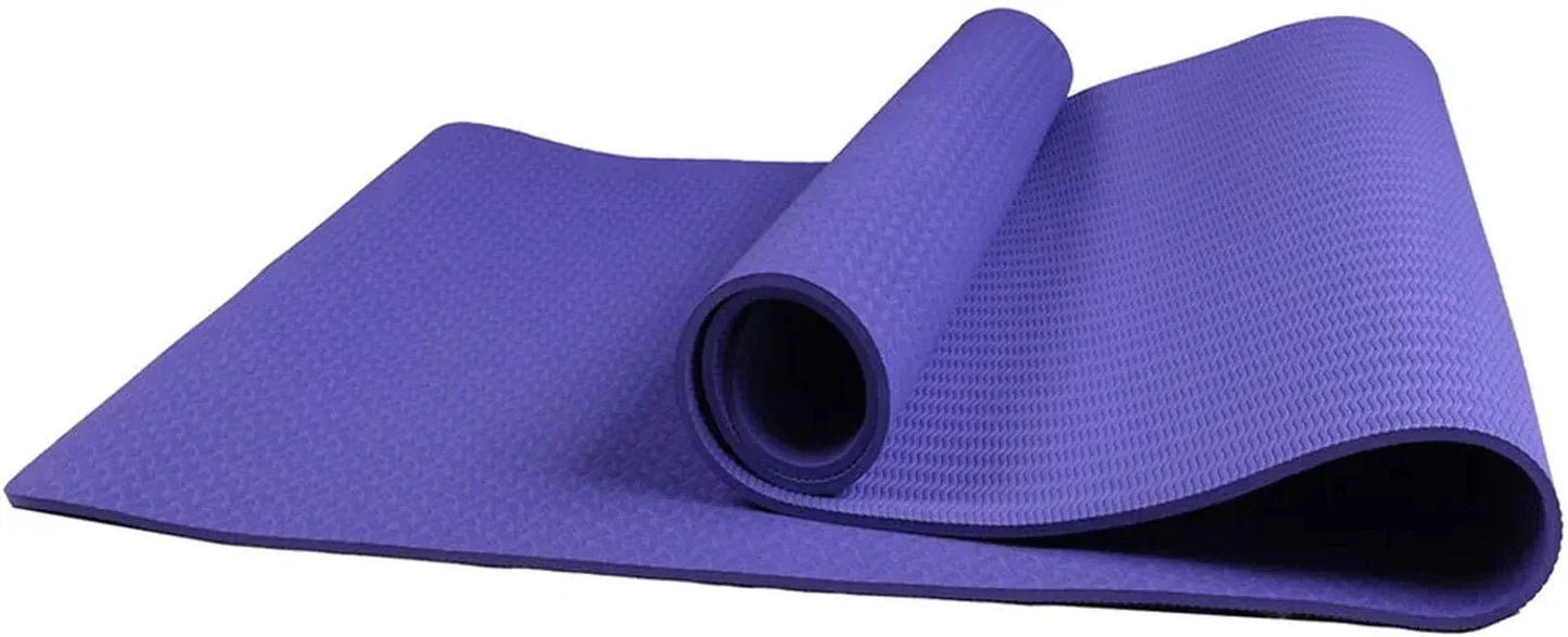 Attraction Design Yoga Mat Non Slip Exercise Mat Extra Thick Workout Mat for Yoga, Eco Friendly Exercise Yoga Mat High Density Fitness Pilates Mat with Carrying Strap, 72"X 24"X 6Mm