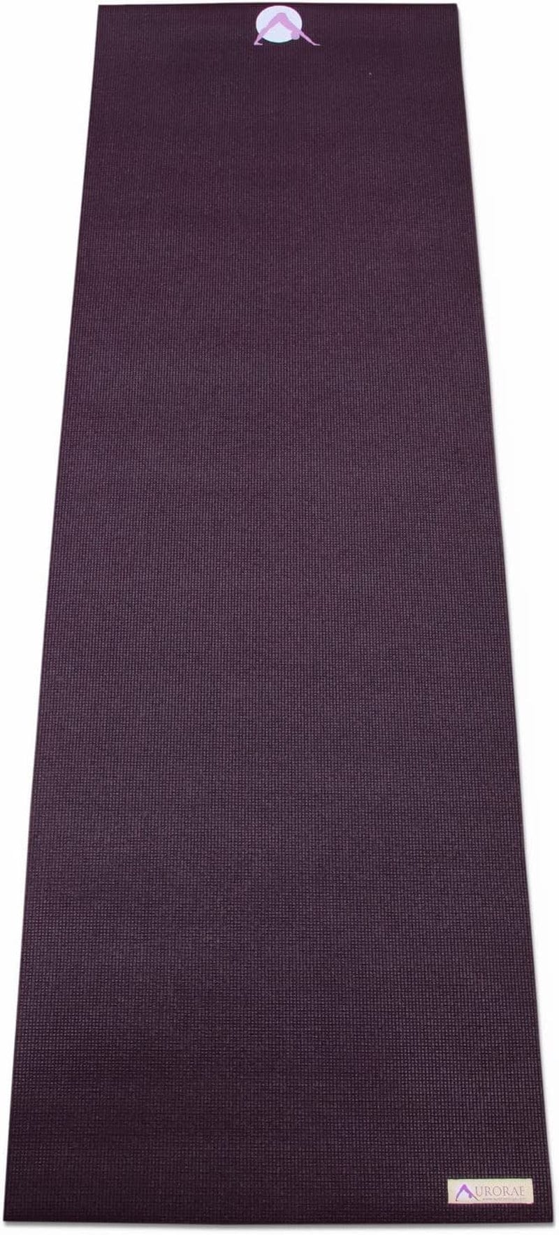 AURORAE Classic/Printed Extra Thick and Long Yoga Mat. Slip Free Rosin Included