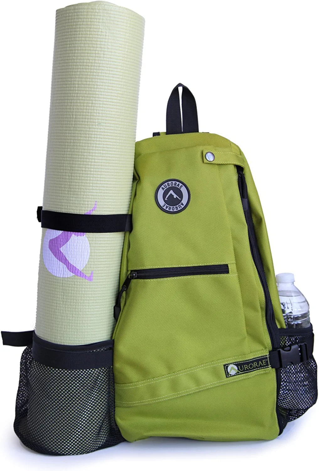 AURORAE Yoga Mat/Gym Cross-Body Travel Sling Back Pack. Mat Sold Separately.