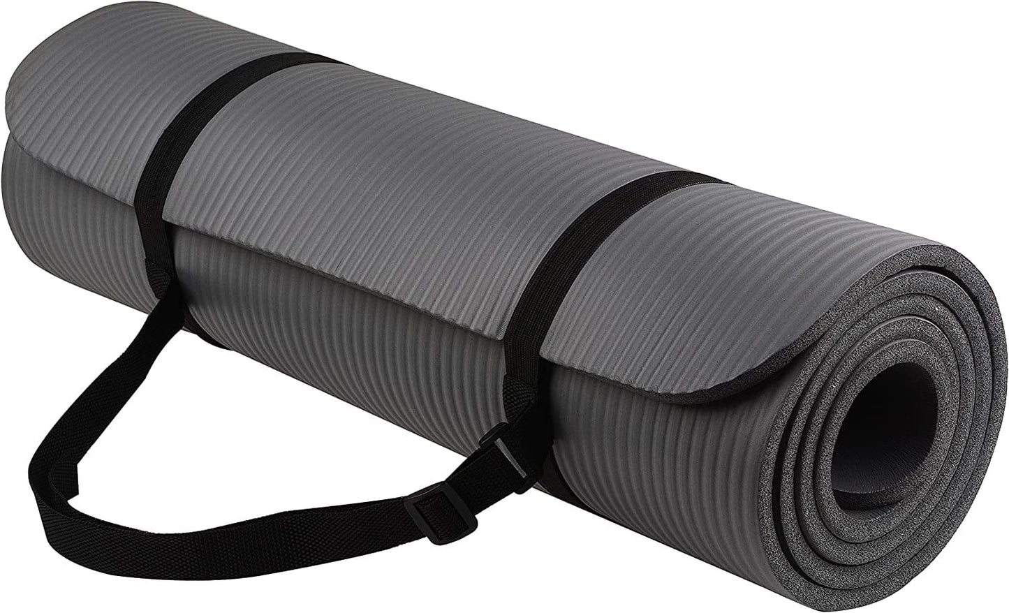Balancefrom All Purpose 1/2-Inch Extra Thick High Density Anti-Tear Exercise Yoga Mat with Carrying Strap and Yoga Blocks