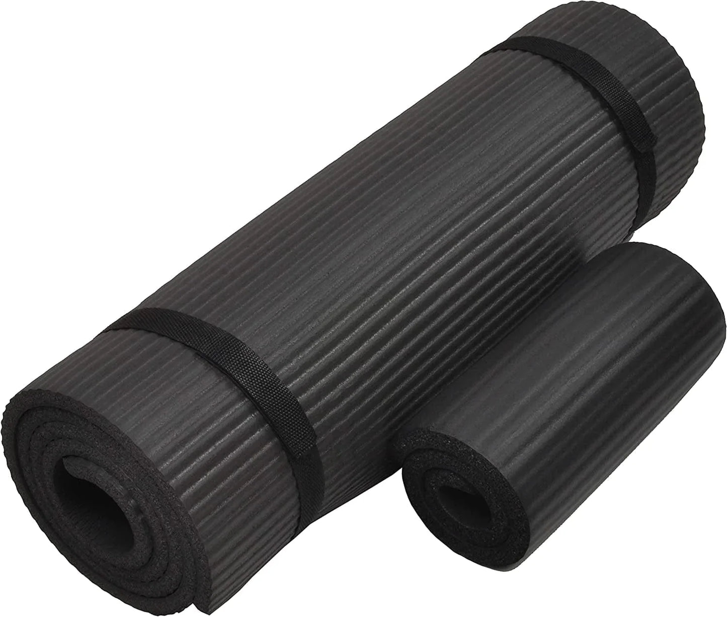 Balancefrom Everyday Essentials 1/2-Inch Extra Thick High Density Anti-Tear Exercise Yoga Mat with Knee Pad and Carrying Strap