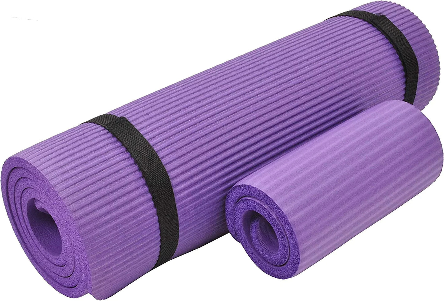 Balancefrom Everyday Essentials 1/2-Inch Extra Thick High Density Anti-Tear Exercise Yoga Mat with Knee Pad and Carrying Strap