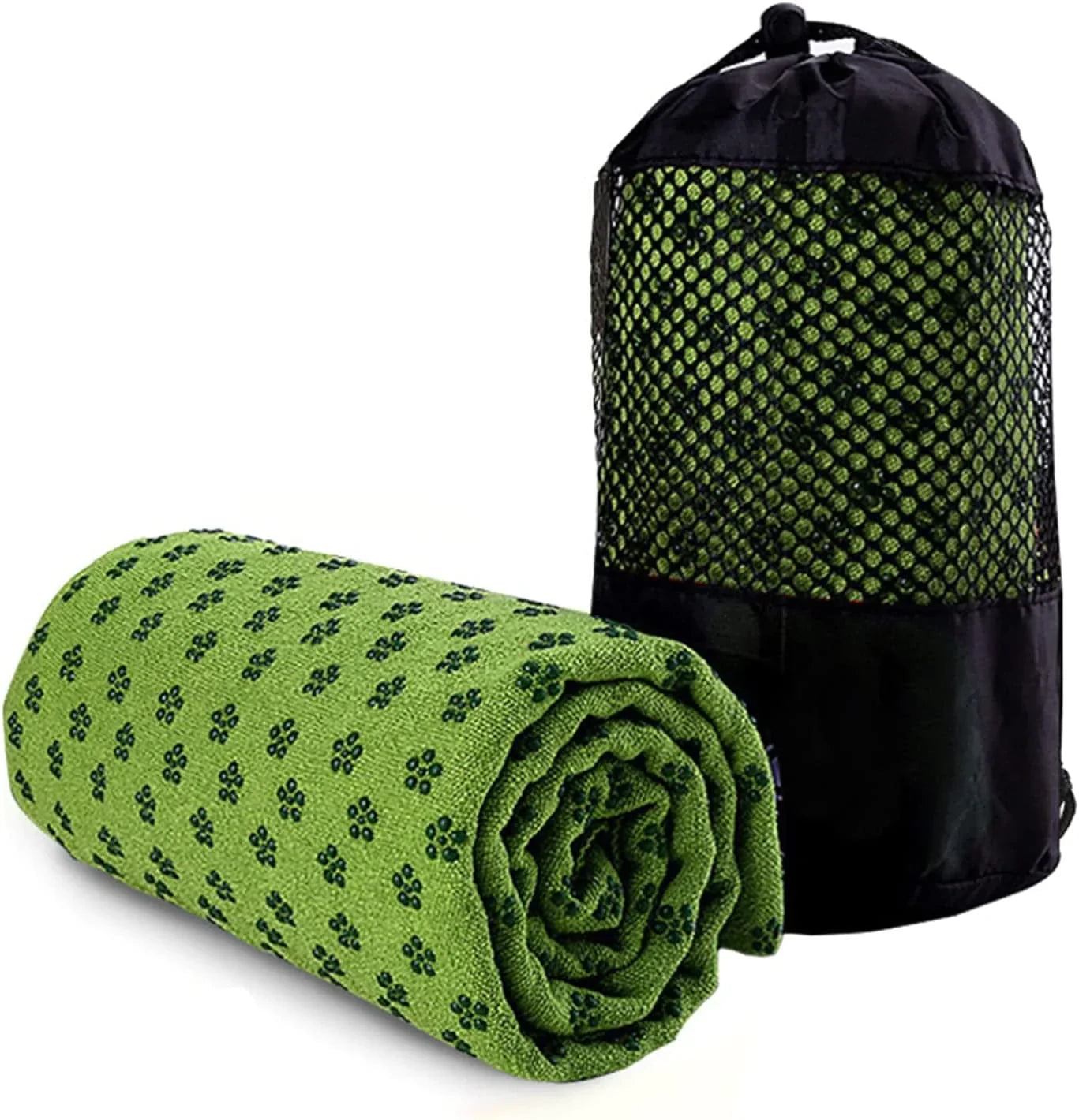 BESTORI Yoga Towel Quick Dry Fitness Towel Rubber Grip Dots Non-Slip Bottom for Pilate Exercise 72X24 Inches Orange