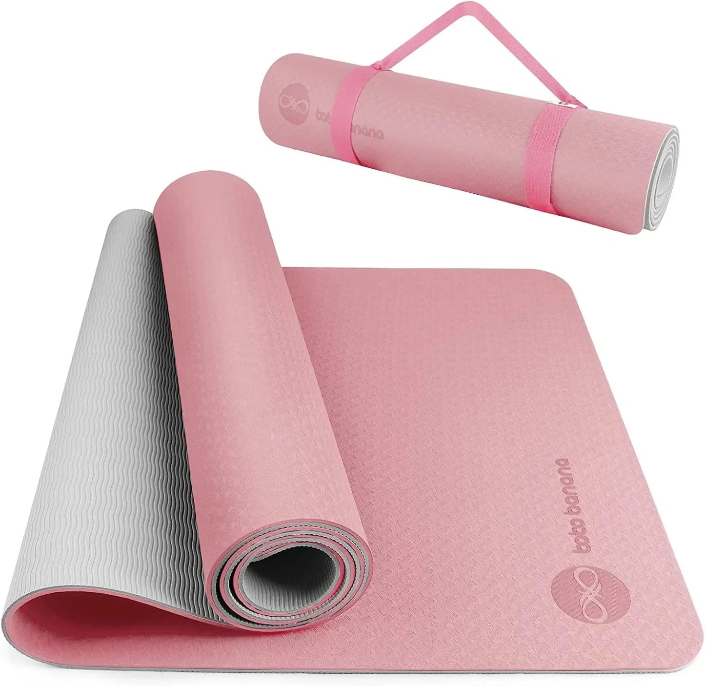 BOBO BANANA 1/4 Thick TPE Yoga Mat,72"X24" Eco-Friendly Non-Slip Exercise & Fitness Mat for Men&Women with Carrying Strap, Workout Mat for Yoga,Pilates& Floor Exercise