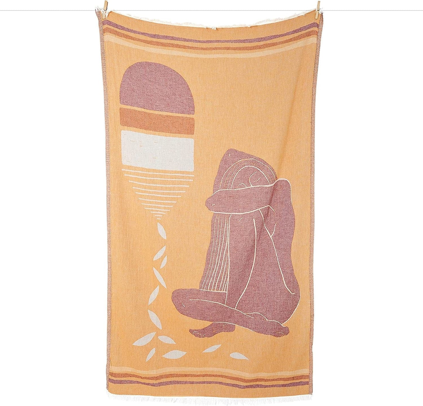 Cacala Yoga Towel Workout Towel for Women and Men Eco Friendly Organic Cotton Yoga Mat Towel Highly Absorbent Fast Drying Towel for Gym, Fitness, Yoga, Meditation Soft and Lightweight (Ballerinakiss)