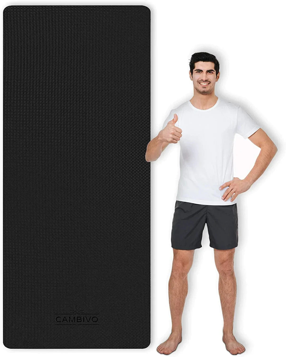 CAMBIVO Yoga Mat for Men and Women, Extra Long and Wide (84'' X 32'' X 1/4 Inch) TPE Workout Mat, Large Exercise Fitness Mat for Yoga, Pilates, Workout, Non Slip
