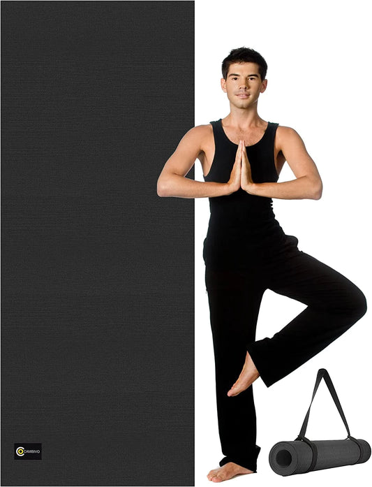 CAMBIVO Yoga Mat for Women and Men, Extra Long and Wide Exercise Mat(84" X 30" X 1/4 Inch), Large Non Slip Workout Mat for Yoga, Pilates, Fitness, Barefoot Workouts, Home Gym Studio