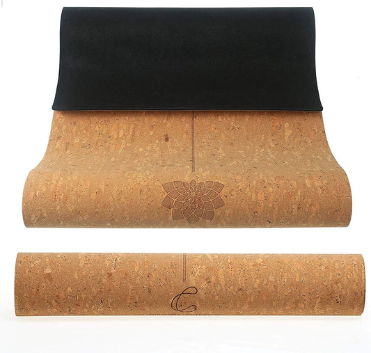 Corktec Non Toxic Non Slip Thick Cork Yoga Mat with Eco-Friendly Organic/Vegan Cork, Pilates Mat, Hot Yoga Mat, Bikram, Great Men/Women/Kid Yoga Mat, Chemical Free 4MM 72” X 24” the Cork Collective