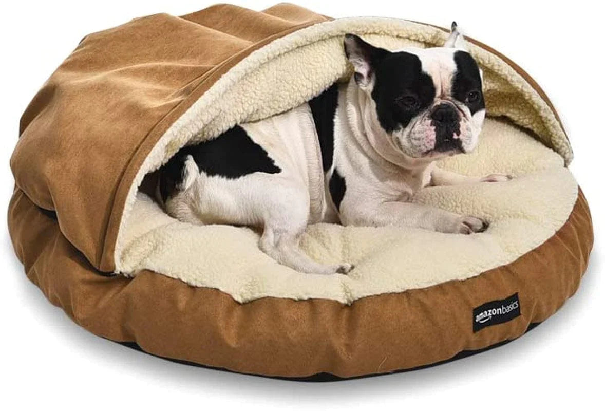 Cozy Pet Cave Bed, Large 35 X 35 X 13 Inches, Blue