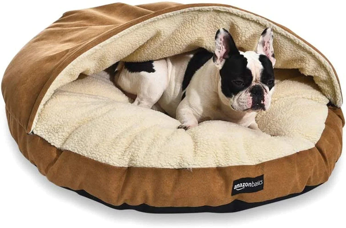 Cozy Pet Cave Bed, Large 35 X 35 X 13 Inches, Blue