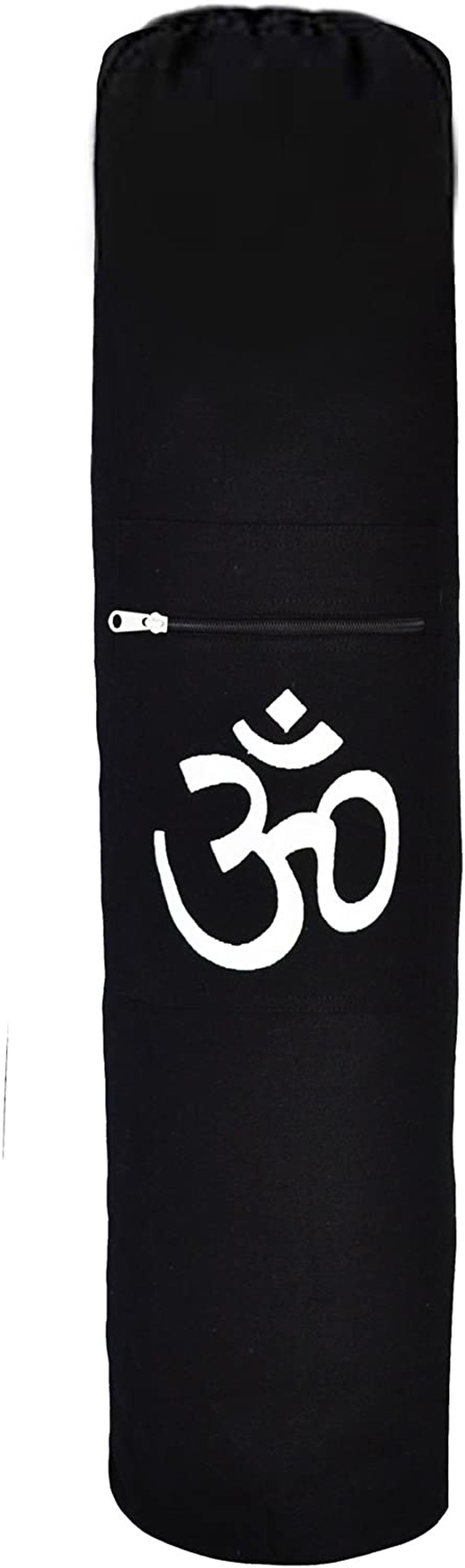 Yogaaccessories (TM Black OM Cotton Yoga Mat Bag