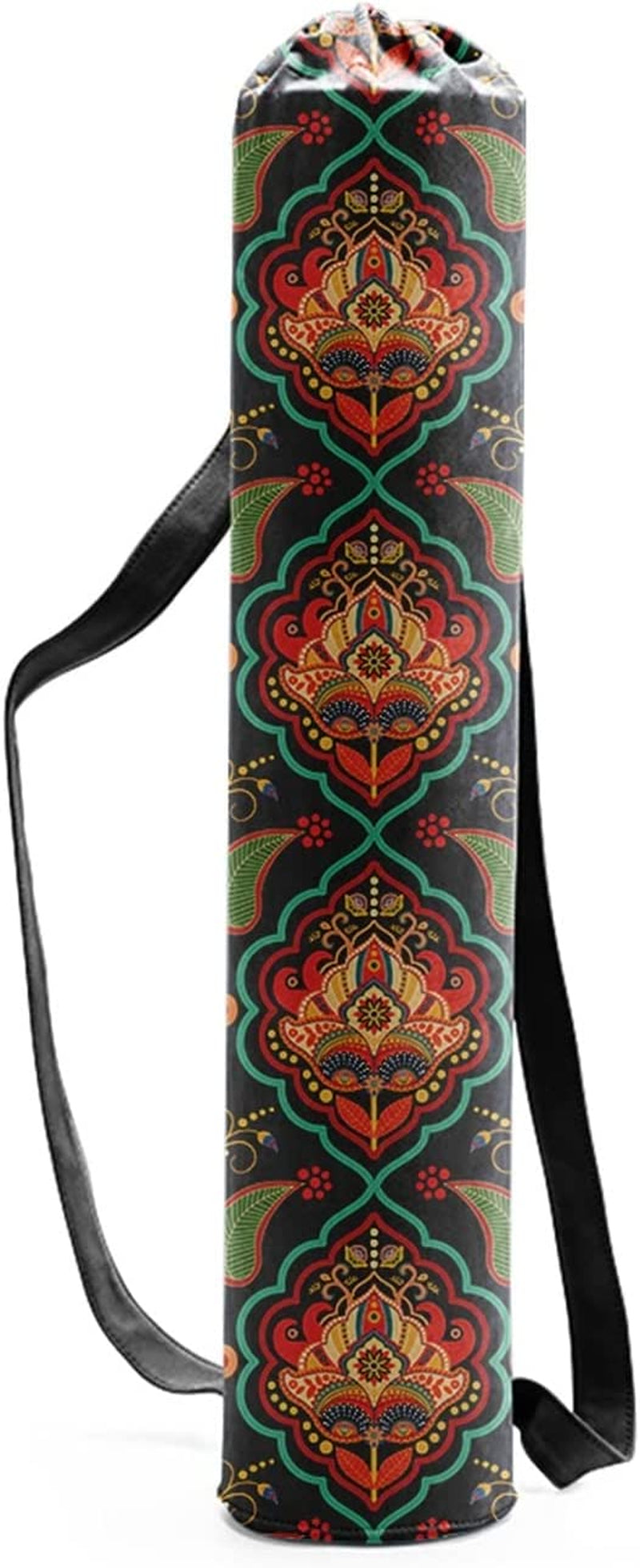 Yoga Mats Sports Mat Bag Portable Yoga Mat Bag Sports Fitness Print Canvas Drawstring Yoga Bag Outdoor Pilates Fashion Fitness Bag Foam Rollers