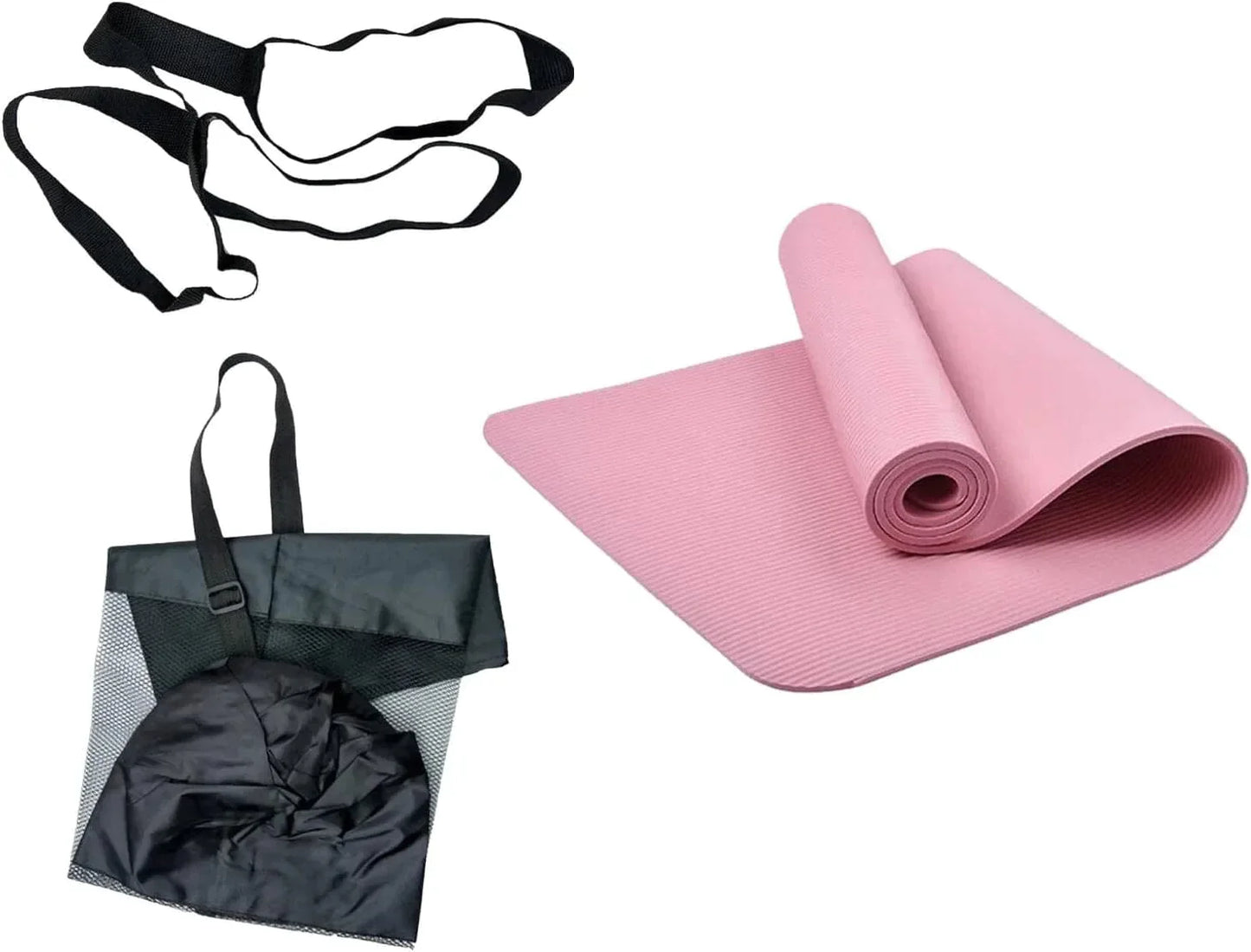 Deevoka Non Slip Yoga Mat with Carrying Strap Elbow Support Cushion High Density Fitness Pad for Exercise, Home, Gym, Stretching, Pilates, Dancing