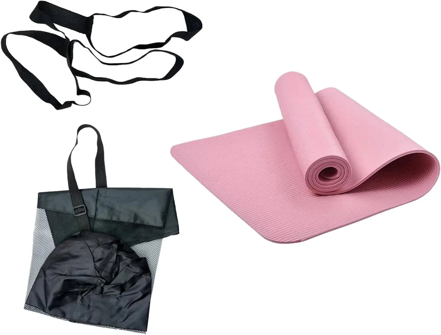 Deevoka Non Slip Yoga Mat with Carrying Strap Elbow Support Cushion High Density Fitness Pad for Exercise, Home, Gym, Stretching, Pilates, Dancing