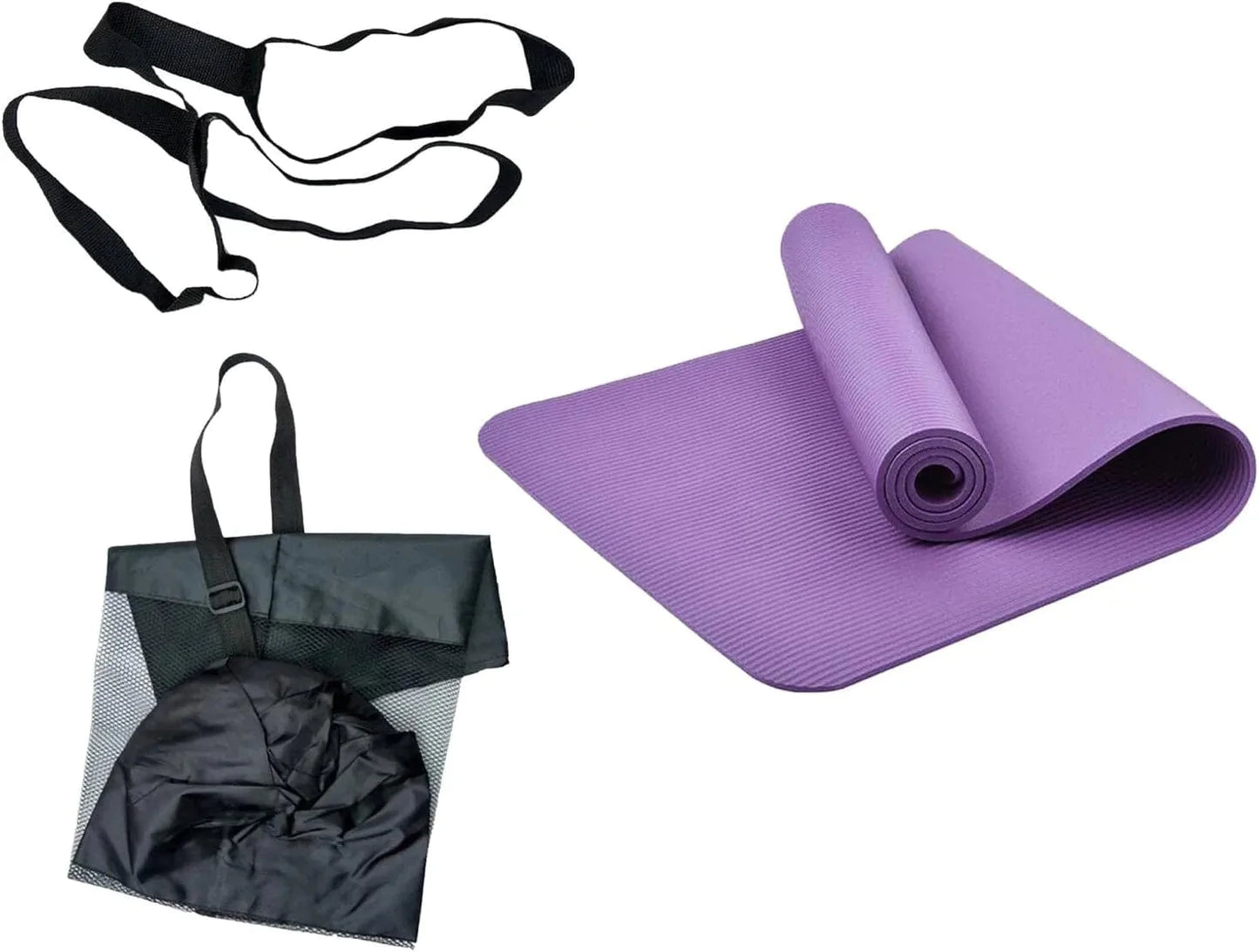 Deevoka Non Slip Yoga Mat with Carrying Strap Elbow Support Cushion High Density Fitness Pad for Exercise, Home, Gym, Stretching, Pilates, Dancing