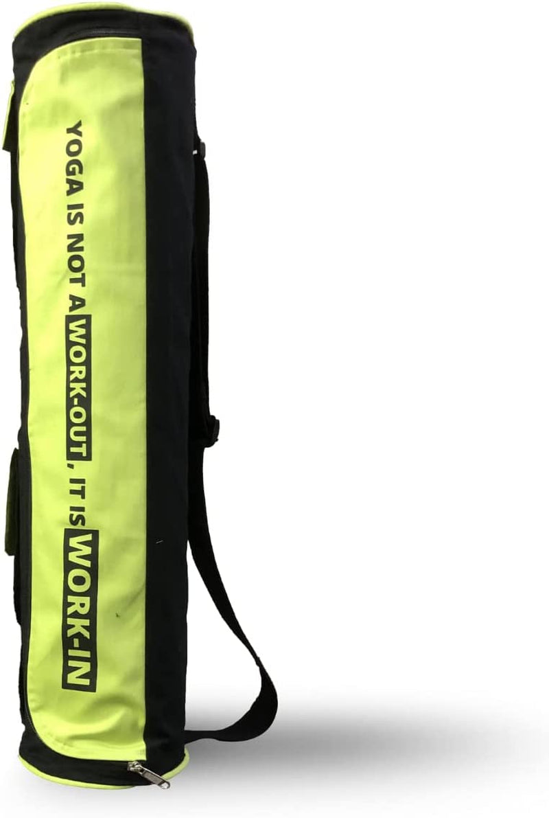 Samadhaan Yoga Mat Bag - Full Zip Exercise Yoga Mat Gym Carrier Bag with Pockets and Adjustable Strap, Suitable for Most Yoga Mats | for Men and Women