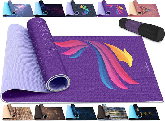 RDX Yoga Mat 6Mm Thick with Straps and Carry Bag, REACH ROHS Certified, 6P Latex Free, Non Slip Mats for Men Women, Home Gym Fitness Workout Pilates Aerobic Planks, 183 X 61CM