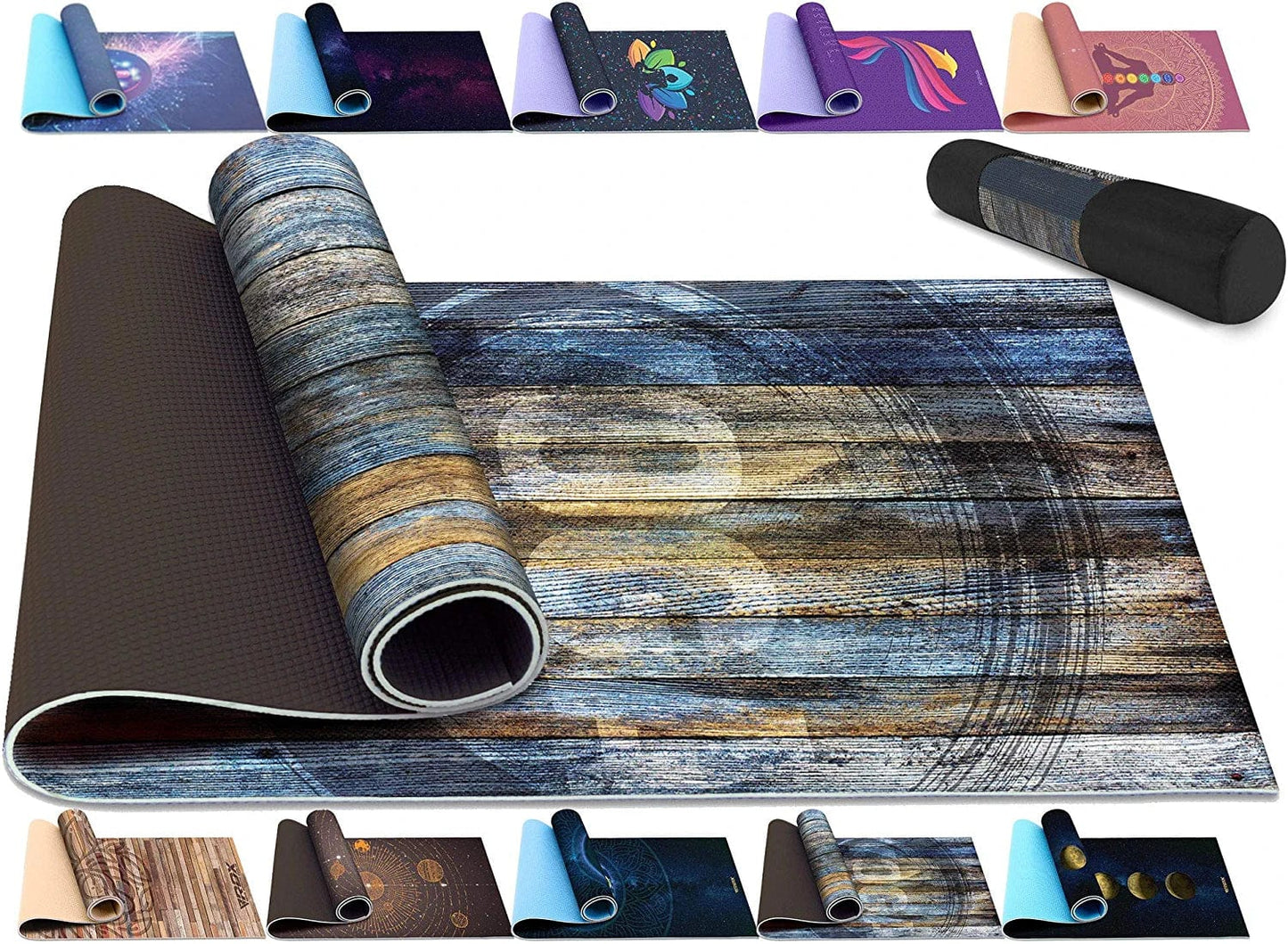 RDX Yoga Mat 6Mm Thick with Straps and Carry Bag, REACH ROHS Certified, 6P Latex Free, Non Slip Mats for Men Women, Home Gym Fitness Workout Pilates Aerobic Planks, 183 X 61CM