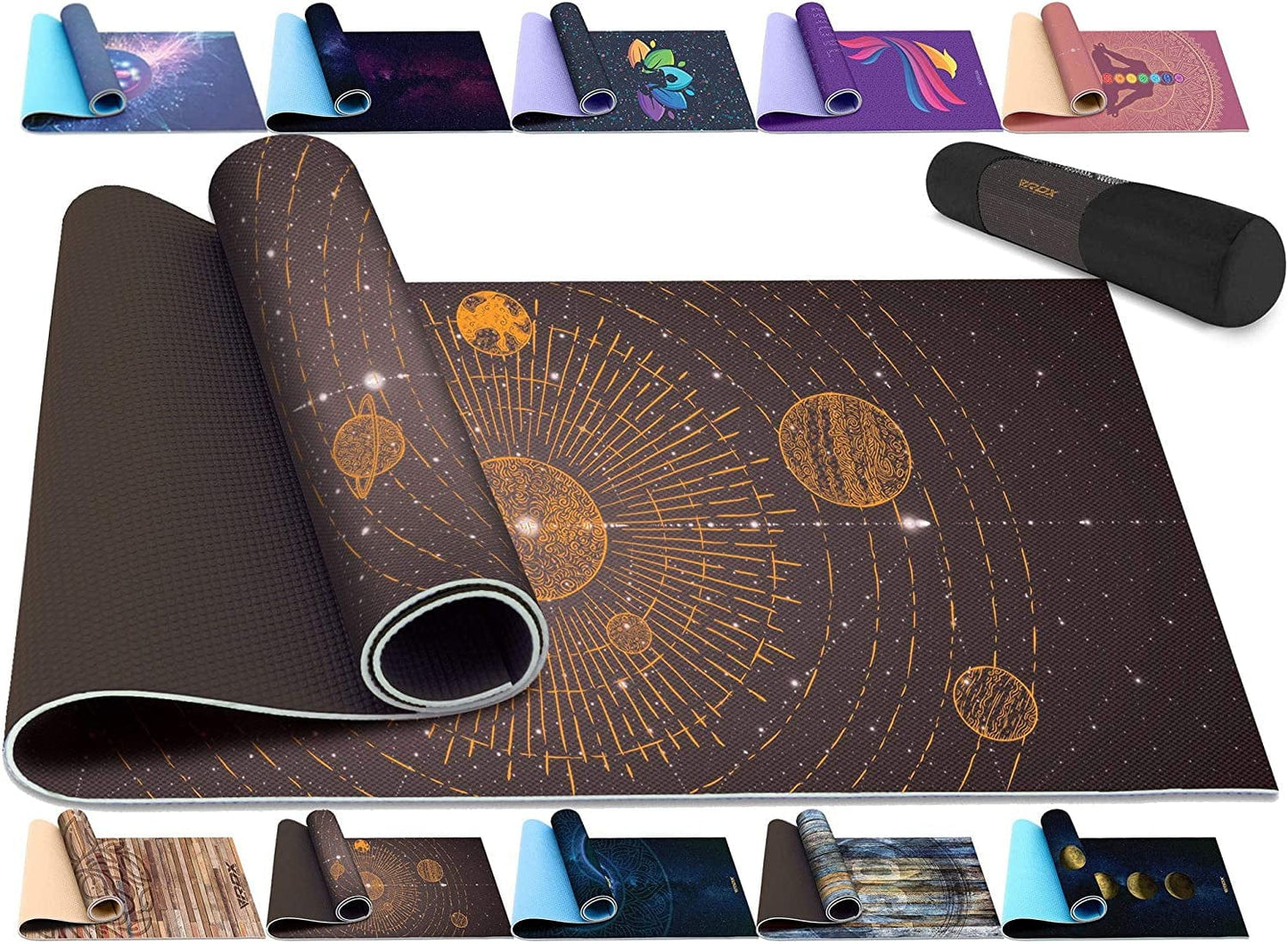 RDX Yoga Mat 6Mm Thick with Straps and Carry Bag, REACH ROHS Certified, 6P Latex Free, Non Slip Mats for Men Women, Home Gym Fitness Workout Pilates Aerobic Planks, 183 X 61CM