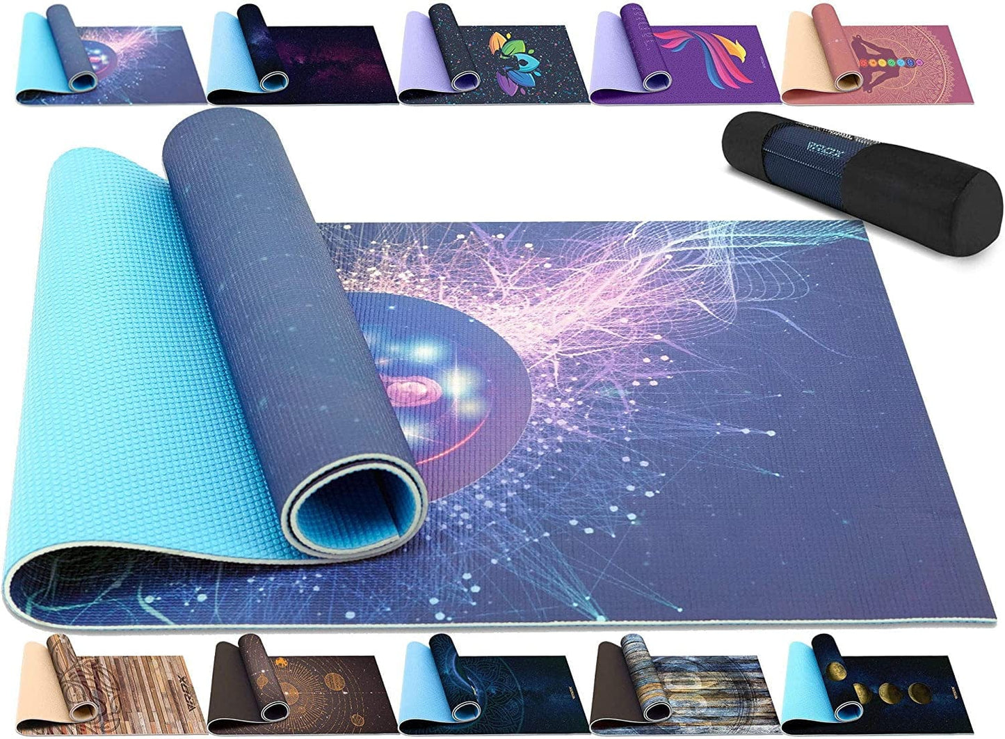 RDX Yoga Mat 6Mm Thick with Straps and Carry Bag, REACH ROHS Certified, 6P Latex Free, Non Slip Mats for Men Women, Home Gym Fitness Workout Pilates Aerobic Planks, 183 X 61CM