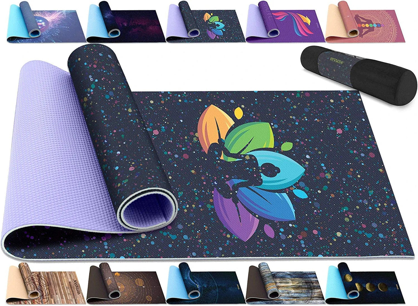 RDX Yoga Mat 6Mm Thick with Straps and Carry Bag, REACH ROHS Certified, 6P Latex Free, Non Slip Mats for Men Women, Home Gym Fitness Workout Pilates Aerobic Planks, 183 X 61CM