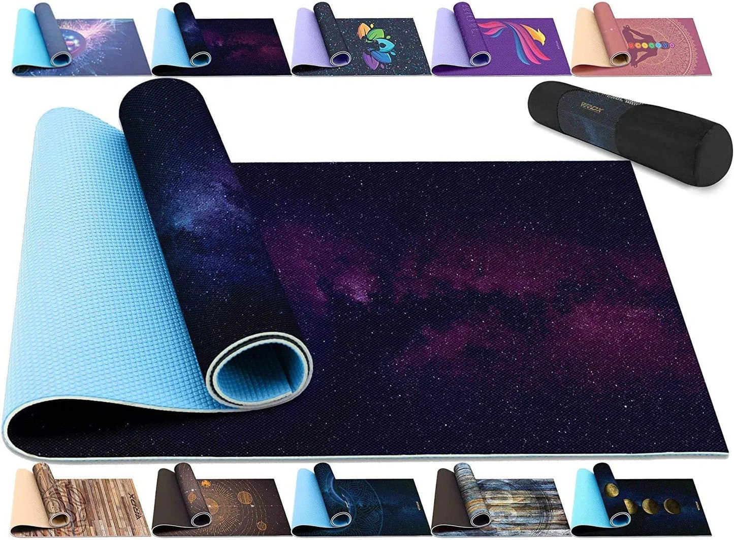 RDX Yoga Mat 6Mm Thick with Straps and Carry Bag, REACH ROHS Certified, 6P Latex Free, Non Slip Mats for Men Women, Home Gym Fitness Workout Pilates Aerobic Planks, 183 X 61CM