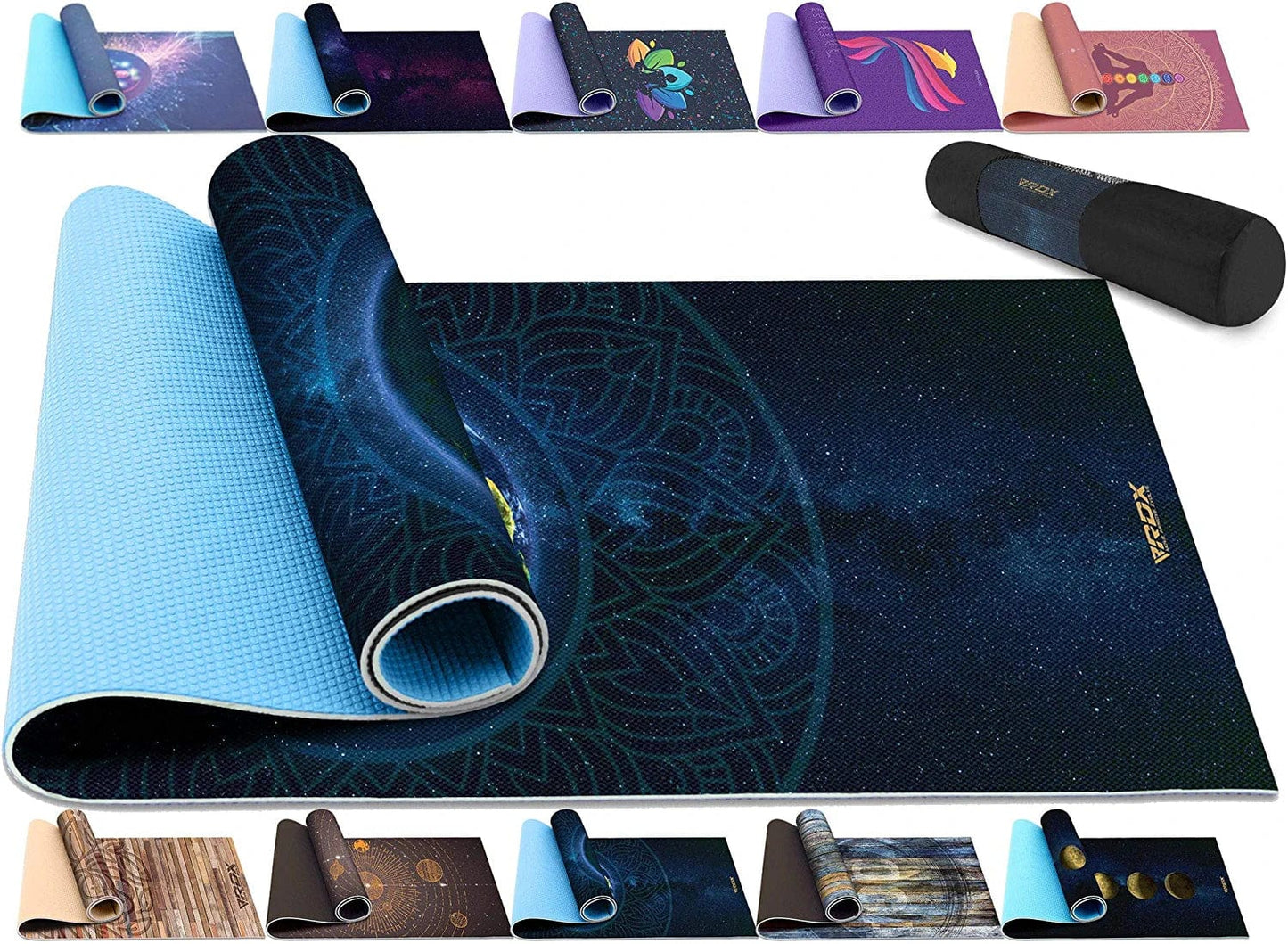 RDX Yoga Mat 6Mm Thick with Straps and Carry Bag, REACH ROHS Certified, 6P Latex Free, Non Slip Mats for Men Women, Home Gym Fitness Workout Pilates Aerobic Planks, 183 X 61CM