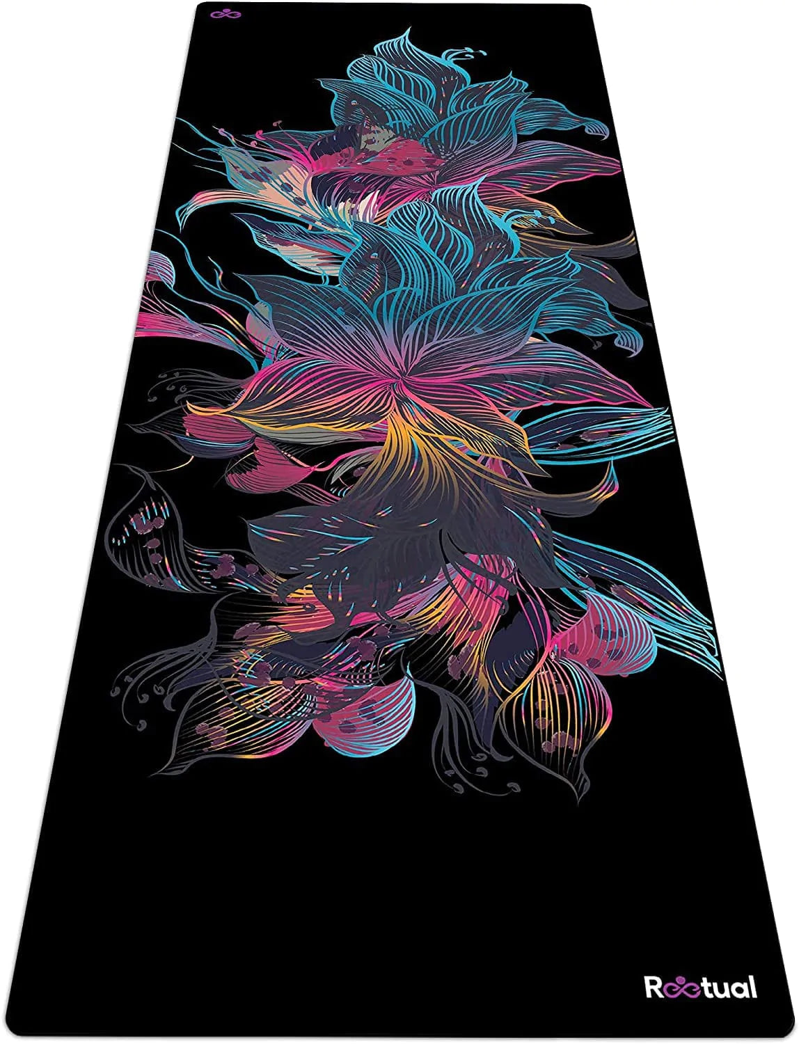 Reetual, the Yoga Mat That Adores Sweat | Premium Hot Yoga Mat Non Slip Towel Combo - with Carrying Strap | Eco Friendly | Designed for Bikram, Hot Yoga, Ashtanga, Vinyasa, Power