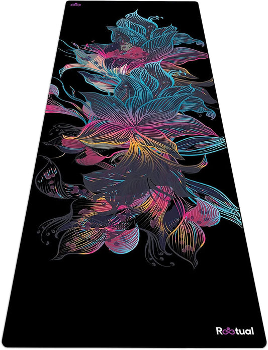 Reetual, the Yoga Mat That Adores Sweat | Premium Hot Yoga Mat Non Slip Towel Combo - with Carrying Strap | Eco Friendly | Designed for Bikram, Hot Yoga, Ashtanga, Vinyasa, Power