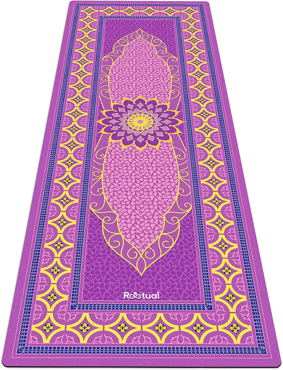 Reetual, the Yoga Mat That Adores Sweat | Premium Hot Yoga Mat Non Slip Towel Combo - with Carrying Strap | Eco Friendly | Designed for Bikram, Hot Yoga, Ashtanga, Vinyasa, Power