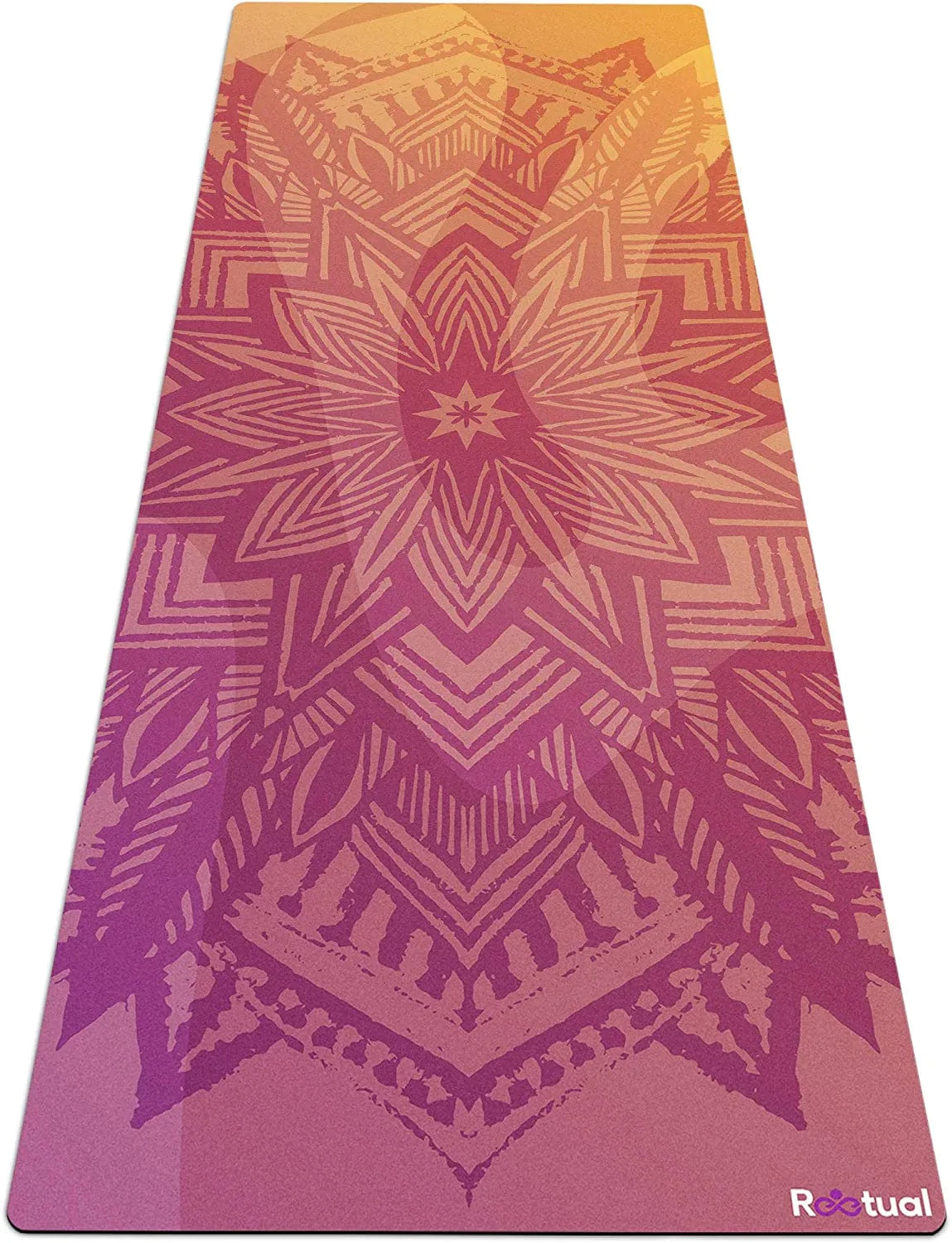 Reetual, the Yoga Mat That Adores Sweat | Premium Hot Yoga Mat Non Slip Towel Combo - with Carrying Strap | Eco Friendly | Designed for Bikram, Hot Yoga, Ashtanga, Vinyasa, Power