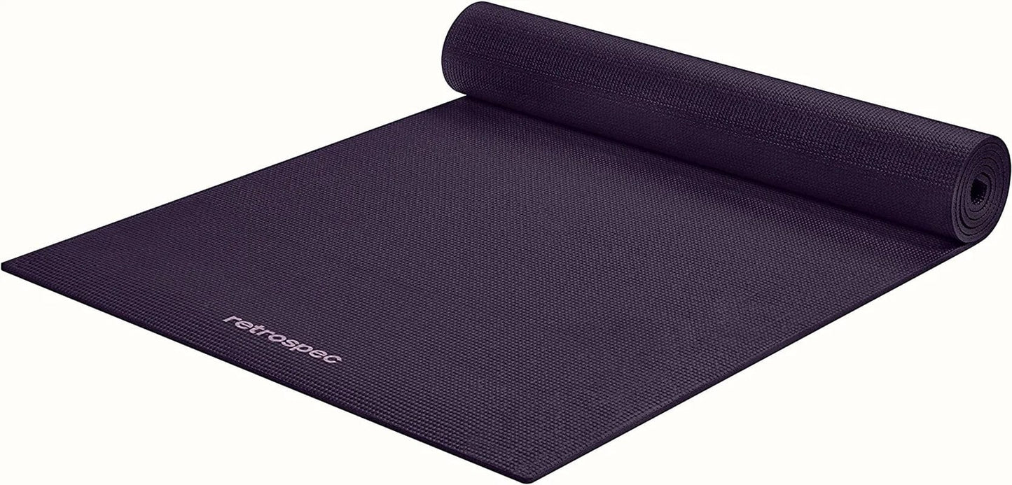 Retrospec Pismo Yoga Mat W/Nylon Strap for Men & Women - Non Slip Excercise Mat for Yoga, Pilates, Stretching, Floor & Fitness Workouts