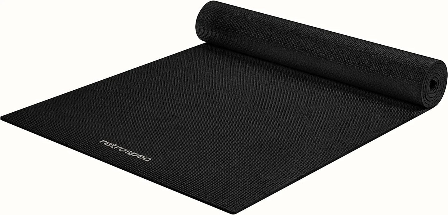 Retrospec Pismo Yoga Mat W/Nylon Strap for Men & Women - Non Slip Excercise Mat for Yoga, Pilates, Stretching, Floor & Fitness Workouts
