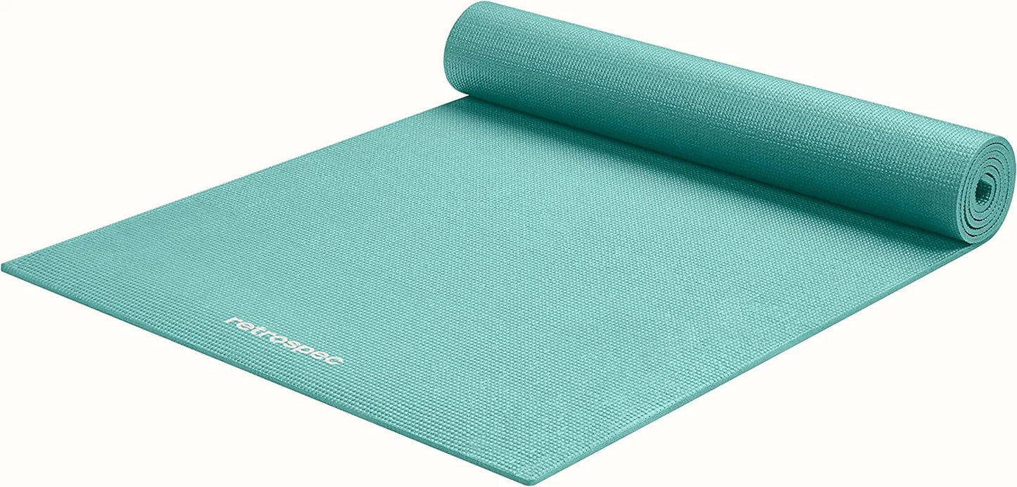 Retrospec Pismo Yoga Mat W/Nylon Strap for Men & Women - Non Slip Excercise Mat for Yoga, Pilates, Stretching, Floor & Fitness Workouts