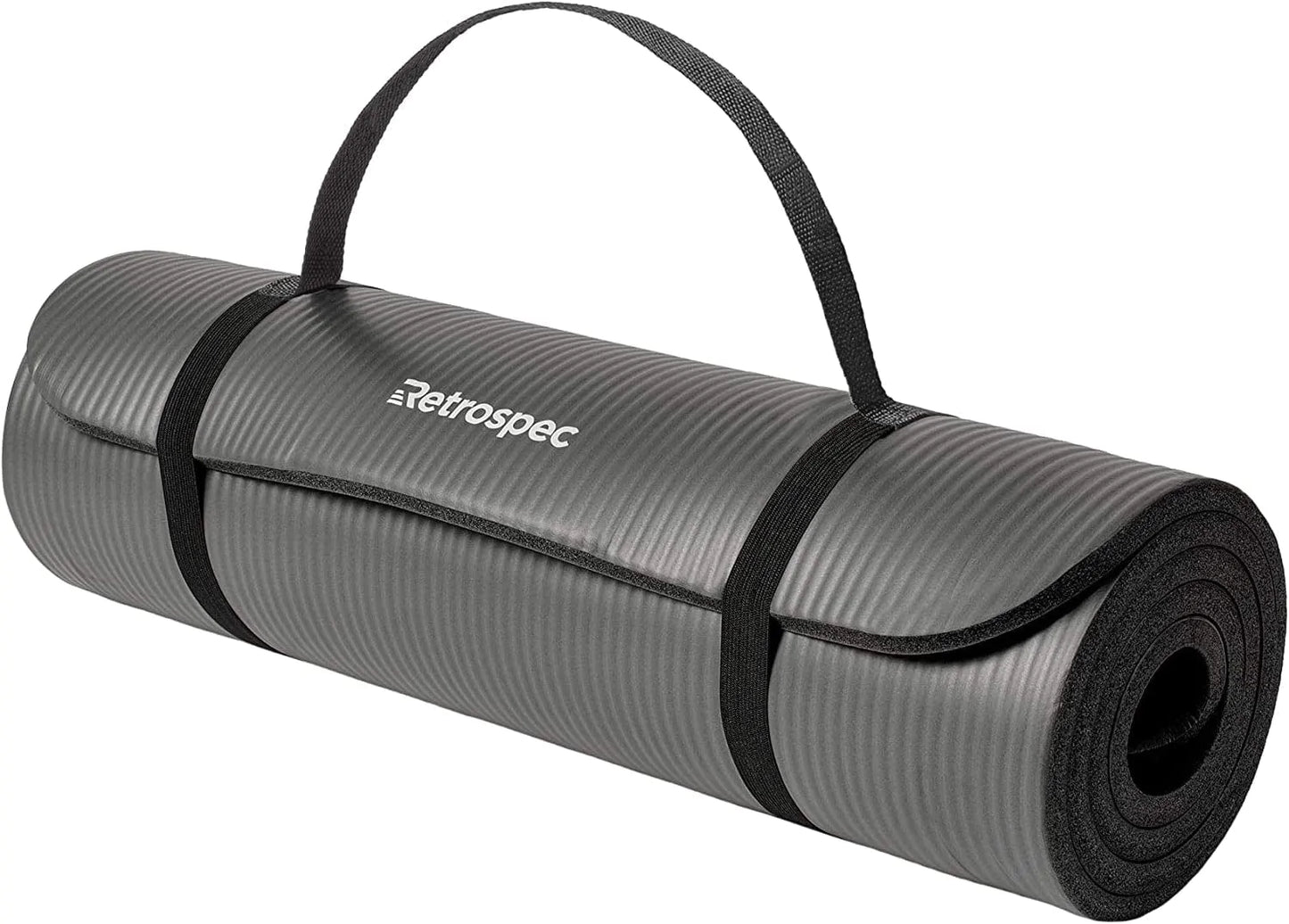 Retrospec Retrospec Solana Yoga Mat 1/2" Thick W/ Nylon Strap for Men & Women - Excercise Mat for Yoga, Pilates, Stretching, Floor & Fitness Workouts