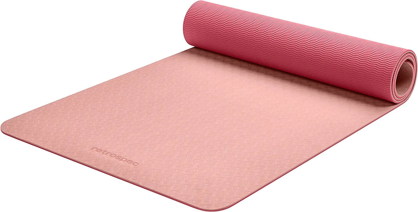 Retrospec Zuma Yoga Mat for Men & Women - Outdoor & Indoor Non Slip Exercise Mat for Hot Yoga, Pilates, Stretching Floor & Fitness Workouts