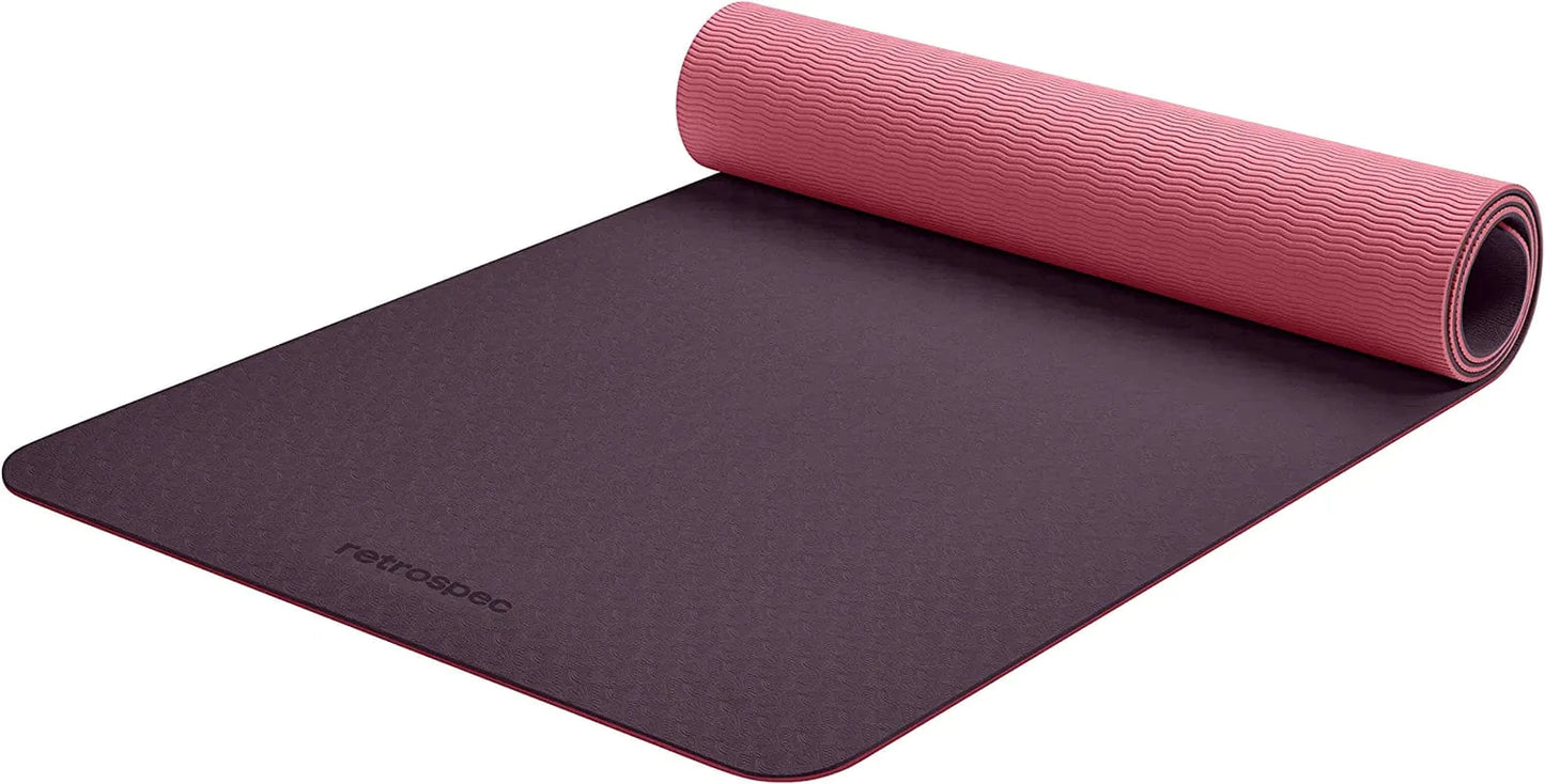 Retrospec Zuma Yoga Mat for Men & Women - Outdoor & Indoor Non Slip Exercise Mat for Hot Yoga, Pilates, Stretching Floor & Fitness Workouts