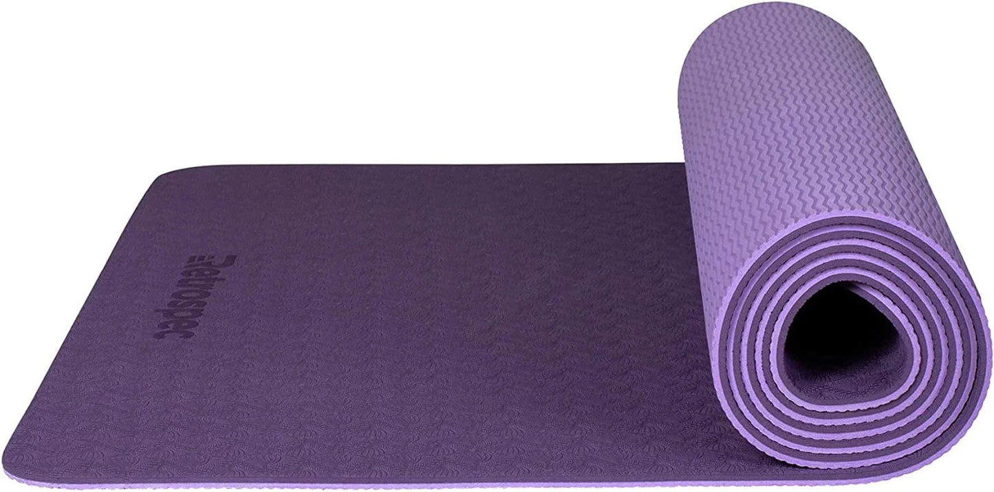 Retrospec Zuma Yoga Mat for Men & Women - Outdoor & Indoor Non Slip Exercise Mat for Hot Yoga, Pilates, Stretching Floor & Fitness Workouts