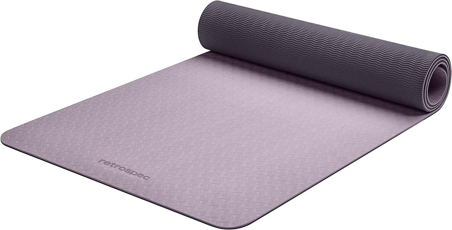 Retrospec Zuma Yoga Mat for Men & Women - Outdoor & Indoor Non Slip Exercise Mat for Hot Yoga, Pilates, Stretching Floor & Fitness Workouts