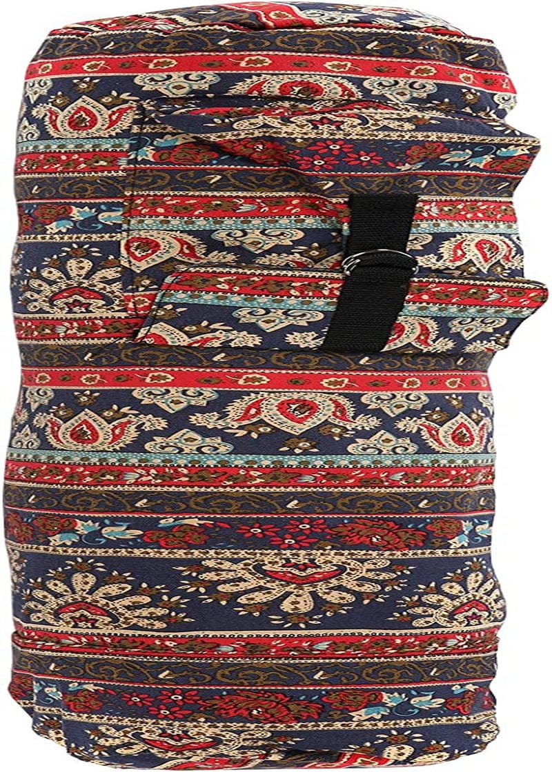 Ritoeasysports Yoga Shoulder Bag Canvas Wear-Resistant Printed Yoga Mat Storage Bag with Adjustable Shoulder Strap