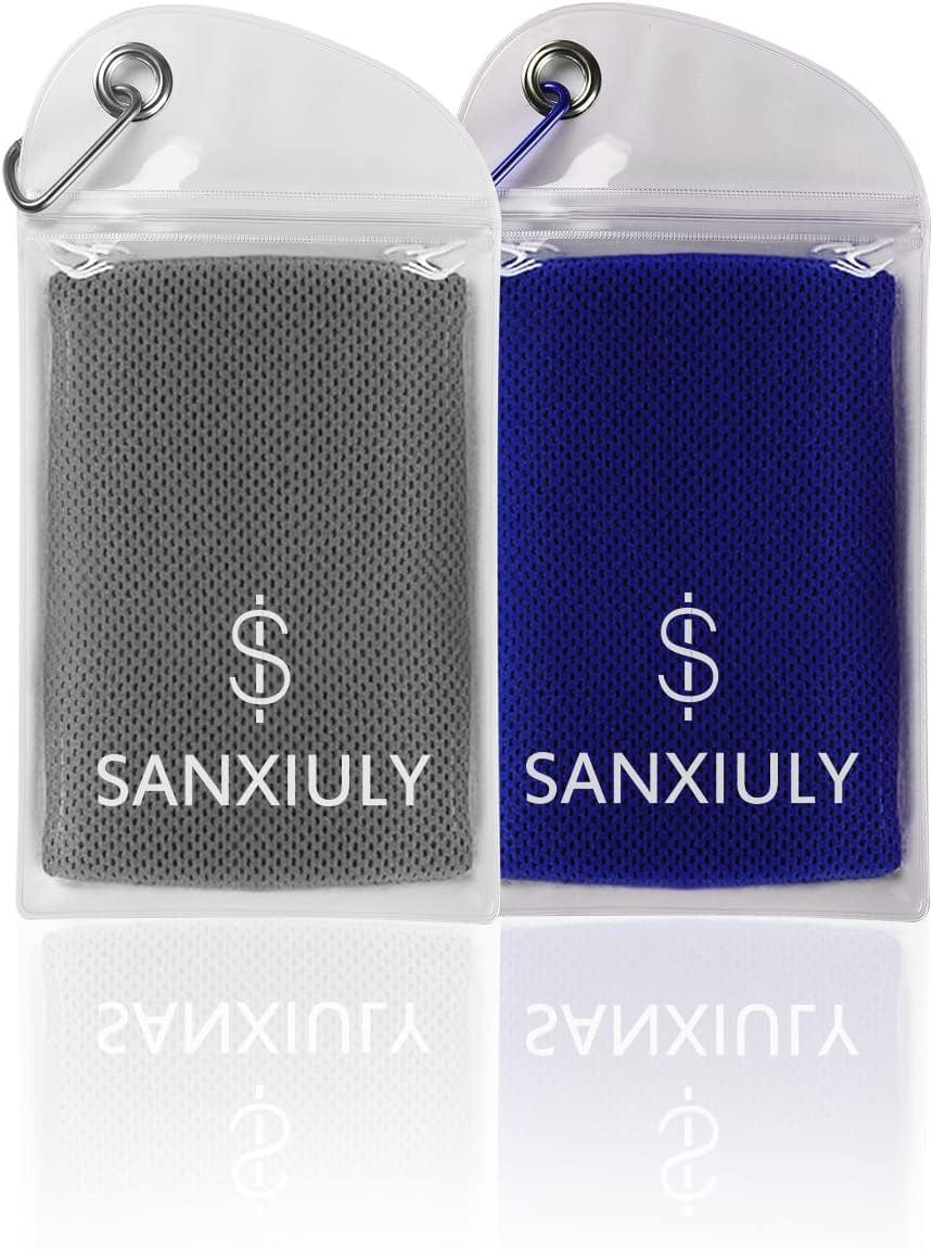 SANXIULY Cooling Towel for Sports, Workout, Fitness, Gym, Yoga, Pilates, Travel, Camping,Hiking,Running,Golf & More