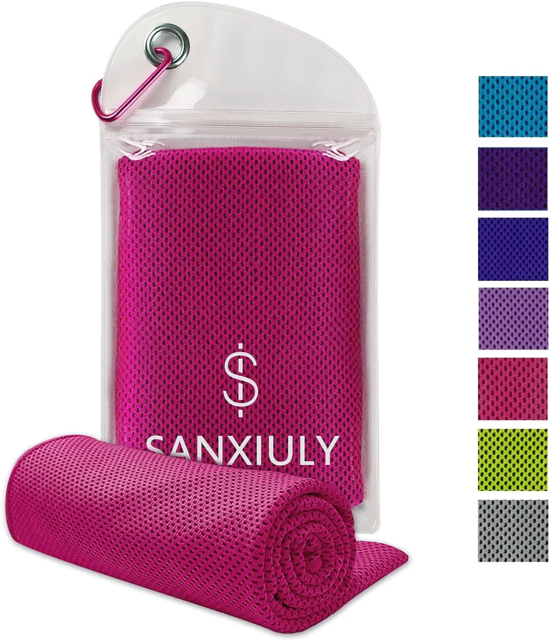 SANXIULY Cooling Towel for Sports, Workout, Fitness, Gym, Yoga, Pilates, Travel, Camping,Hiking,Running,Golf & More