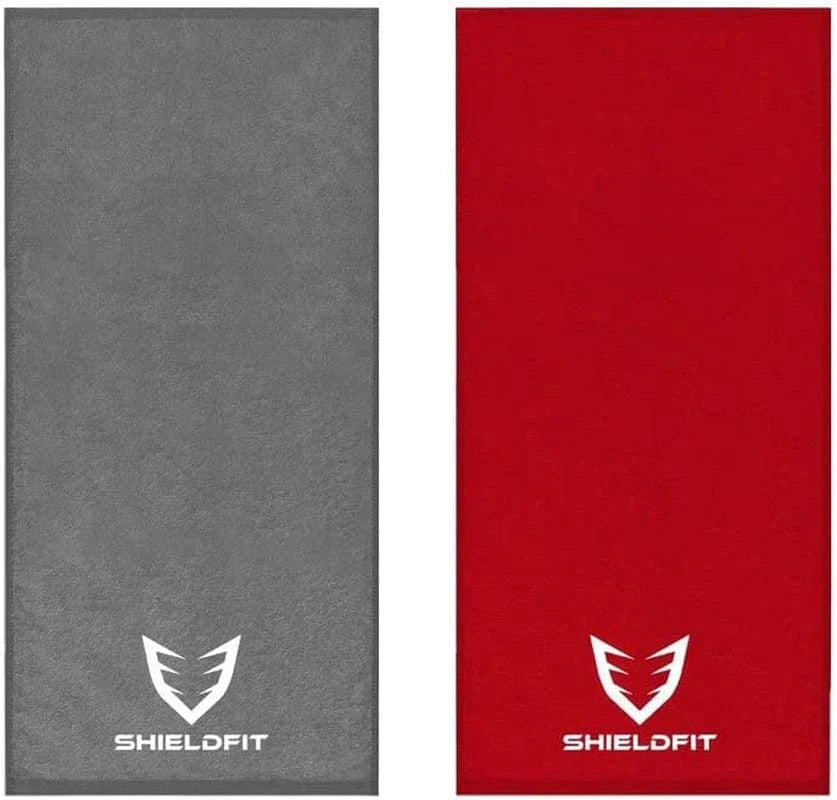 Shield Fit Workout-Fast Absorbent and Super Light, Odour Free Gym, Yoga, Sports, Towel for Mens and Womens (Tectonic X Red)