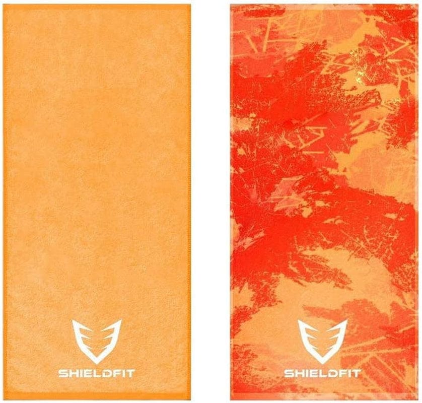 Shield Fit Workout-Fast Absorbent and Super Light, Odour Free Gym, Yoga, Sports, Towel for Mens and Womens (Tectonic X Red)