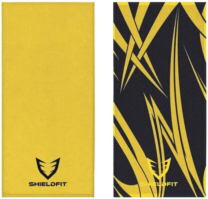 Shield Fit Workout-Fast Absorbent and Super Light, Odour Free Gym, Yoga, Sports, Towel for Mens and Womens (Tectonic X Red)