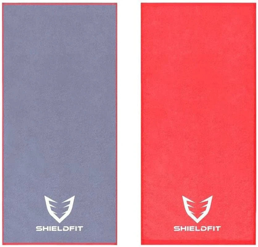 Shield Fit Workout-Fast Absorbent and Super Light, Odour Free Gym, Yoga, Sports, Towel for Mens and Womens (Tectonic X Red)